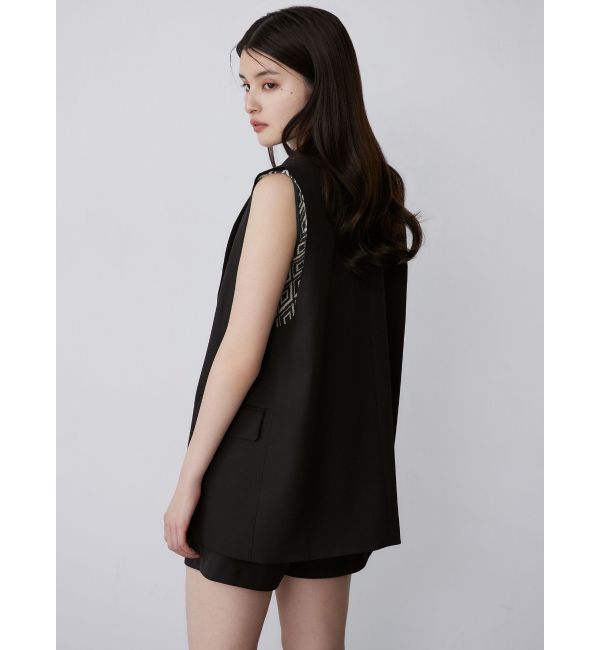 MURUA「ピークドラペルダブルミドルジレ」|ベスト・ジレ|