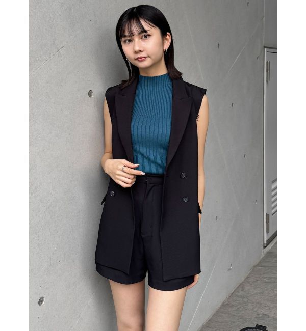 MURUA「ピークドラペルダブルミドルジレ」|ベスト・ジレ|