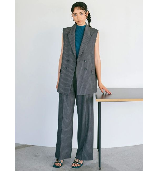 MURUA「ピークドラペルダブルミドルジレ」|ベスト・ジレ|