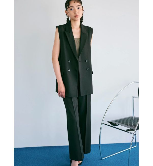 MURUA「ピークドラペルダブルミドルジレ」|ベスト・ジレ|