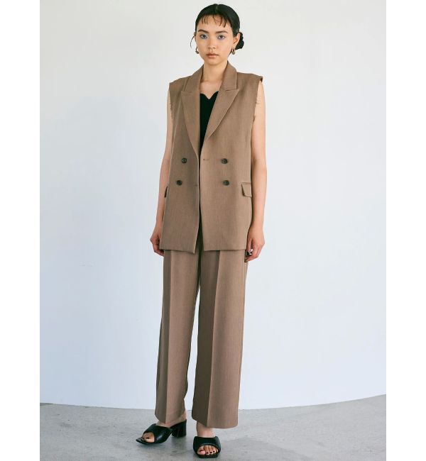 MURUA「ピークドラペルダブルミドルジレ」|ベスト・ジレ|