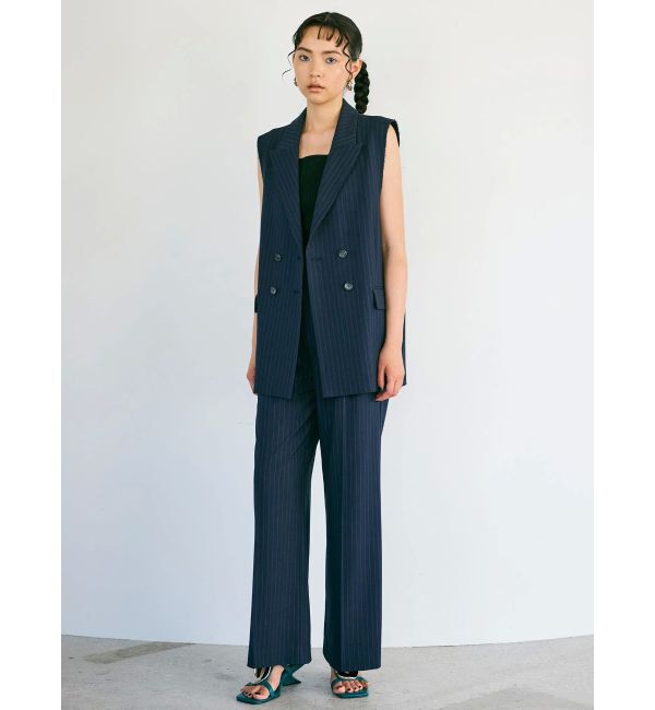 MURUA「ピークドラペルダブルミドルジレ」|ベスト・ジレ|