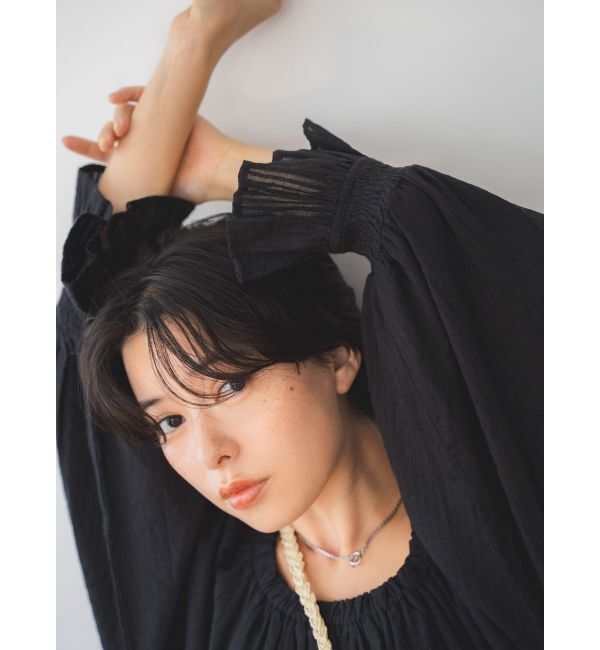 Ungrid「オフショルギャザーボリュームワンピース」|ワンピース|