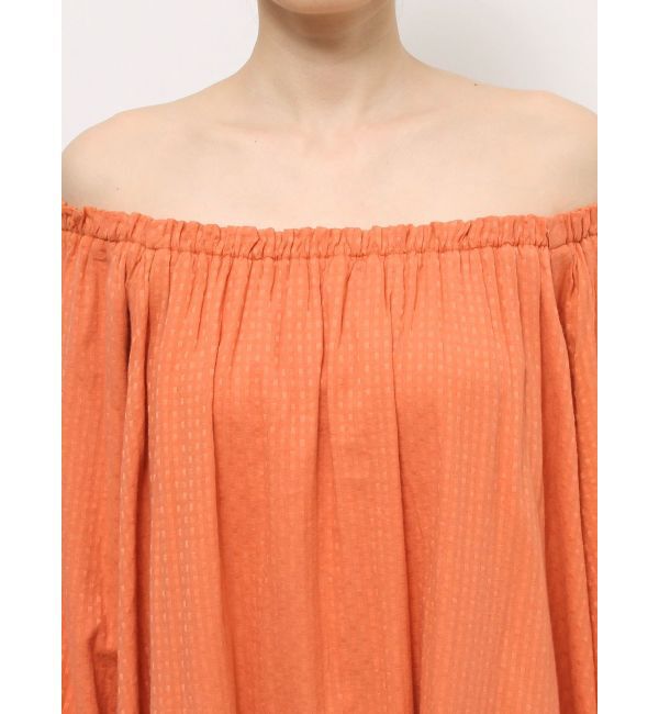 Ungrid「オフショルギャザーボリュームワンピース」|ワンピース|