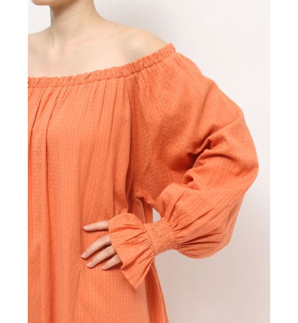 Ungrid「オフショルギャザーボリュームワンピース」|ワンピース|