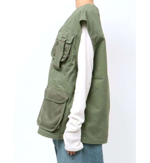 Ungrid「メッシュコンビミリタリーベスト」|ベスト・ジレ|