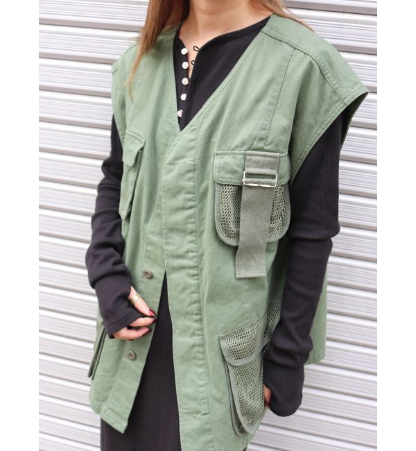 Ungrid「メッシュコンビミリタリーベスト」|ベスト・ジレ|