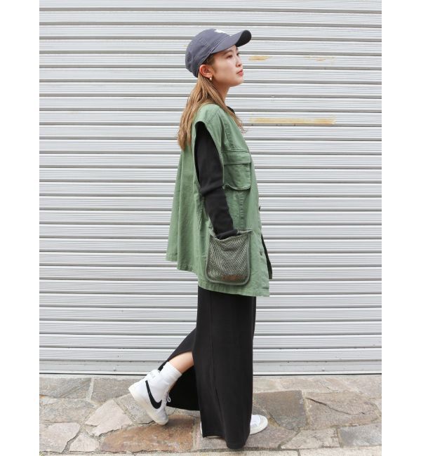 Ungrid「メッシュコンビミリタリーベスト」|ベスト・ジレ|