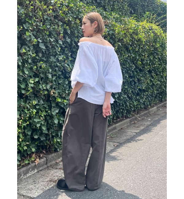 Ungrid「楊柳オフショルボリュームブラウス」|シャツ・ブラウス|