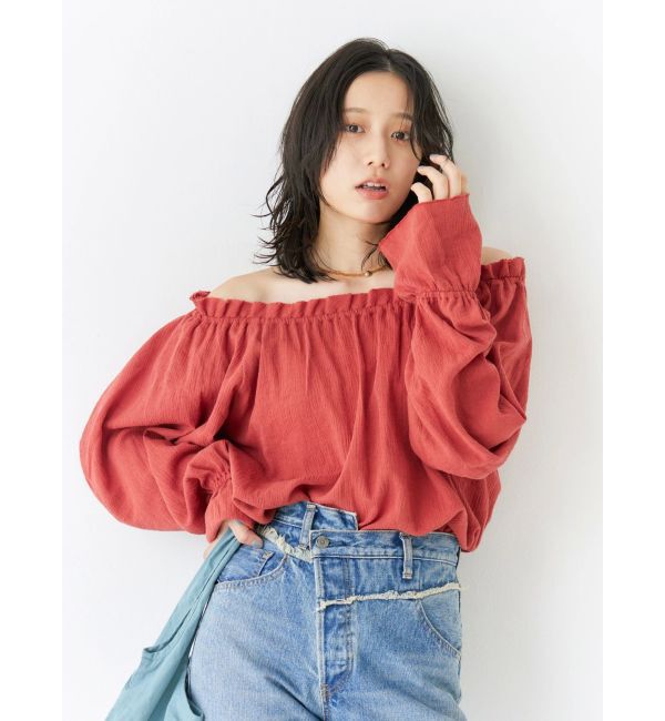 Ungrid「楊柳オフショルボリュームブラウス」|シャツ・ブラウス|