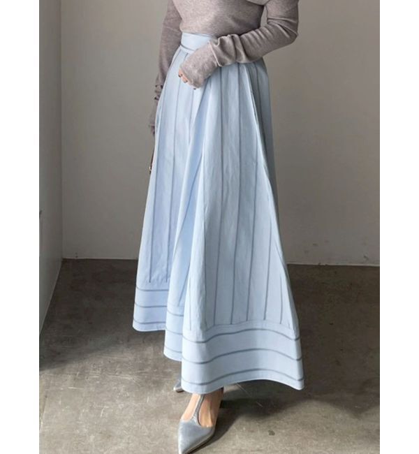 LAGUNAMOON「【POLO BCSコラボ】ボリュームマキシサーキュラースカート」|スカート|ブルー