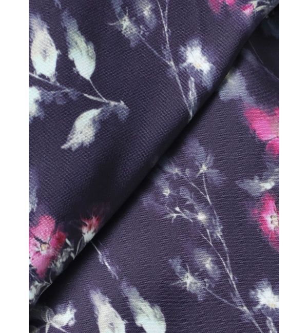 LAGUNAMOON「フロントボタンデザインフロ-ラルプリントサテンキャミワンピース」|ワンピース|