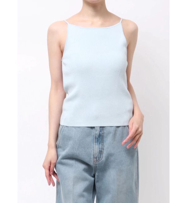 LAGUNAMOON「ボートネックニットタンク」|タンクトップ|アイスブルー