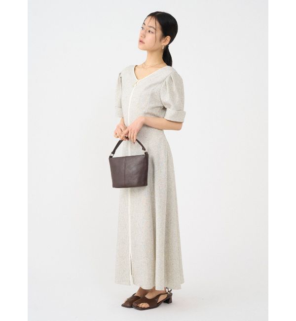 LAGUNAMOON「フロントジップVネックフレアワンピース」|ワンピース|