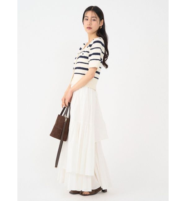 LAGUNAMOON「アシメティアードコットンスカート」|スカート|
