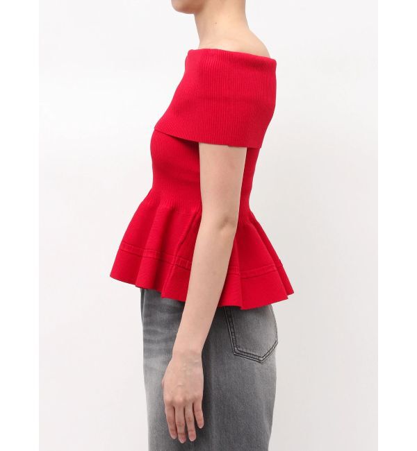 LAGUNAMOON「ペプラムオフショルニットプルオーバー」|ニット・セーター|