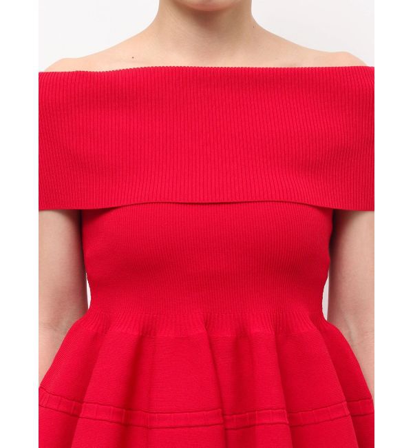 LAGUNAMOON「ペプラムオフショルニットプルオーバー」|ニット・セーター|