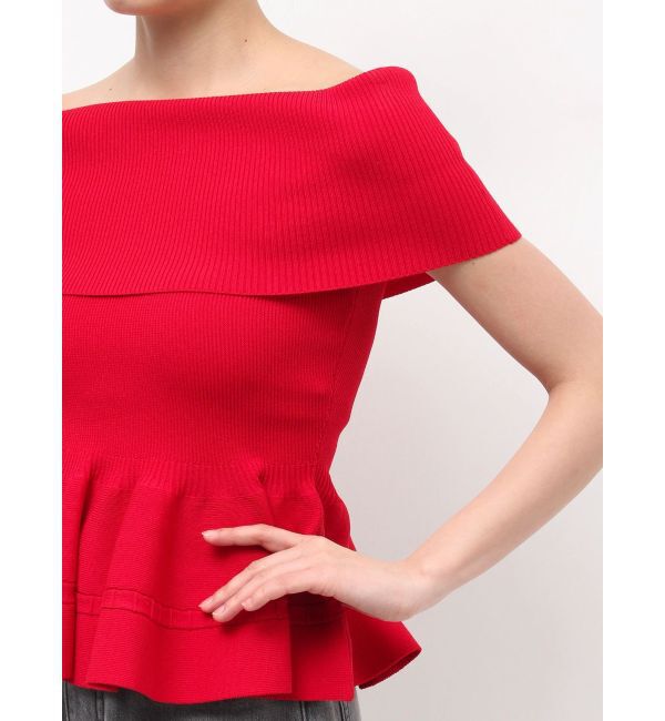 LAGUNAMOON「ペプラムオフショルニットプルオーバー」|ニット・セーター|