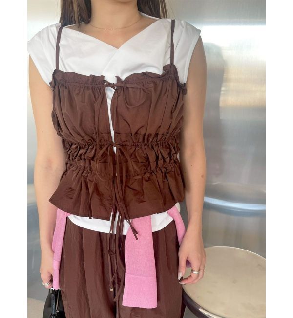 LAGUNAMOON「オフショルドレープカットトップス」|Tシャツ・カットソー|