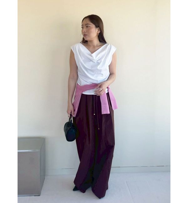 LAGUNAMOON「オフショルドレープカットトップス」|Tシャツ・カットソー|