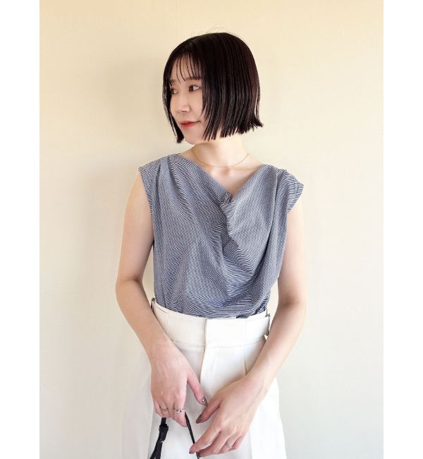 LAGUNAMOON「オフショルドレープカットトップス」|Tシャツ・カットソー|ミックス