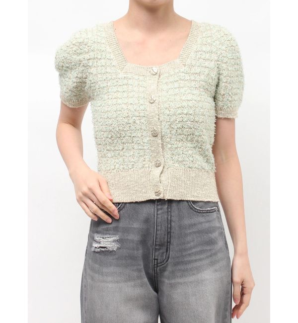 LAGUNAMOON「ツイードニットカーディガン」|カーディガン|