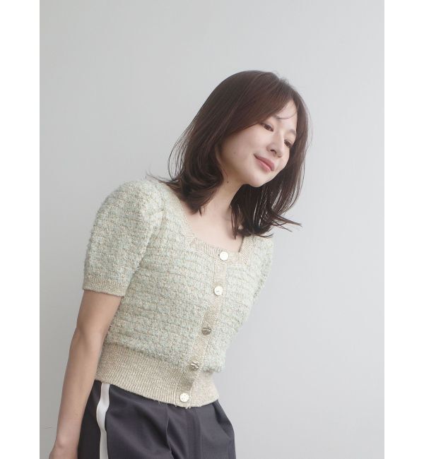 LAGUNAMOON「ツイードニットカーディガン」|カーディガン|