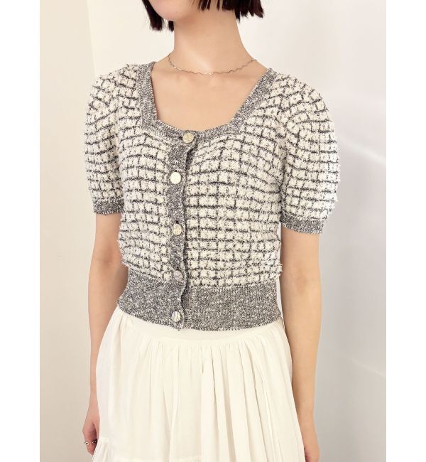 LAGUNAMOON「ツイードニットカーディガン」|カーディガン|