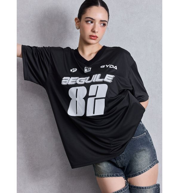 GYDA「BEGUILE 82SPORTY VネックBIG Tシャツ」|Tシャツ・カットソー|
