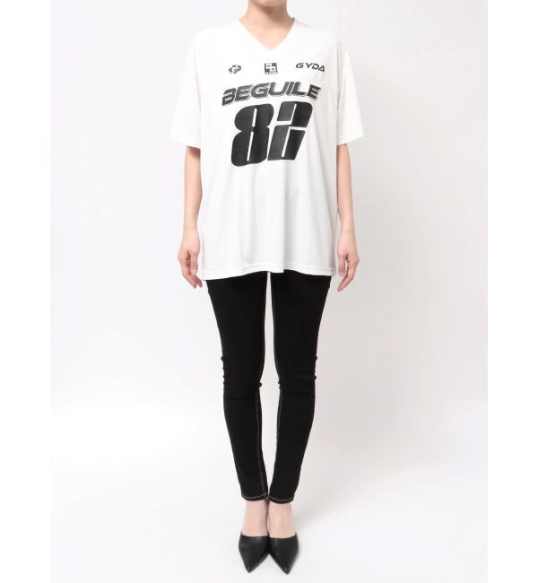 GYDA「BEGUILE 82SPORTY VネックBIG Tシャツ」|Tシャツ・カットソー|