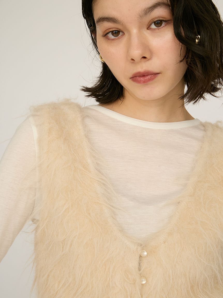 emmi atelier「2wayシャギーニットビスチェ」|ベスト・ジレ|LBEG