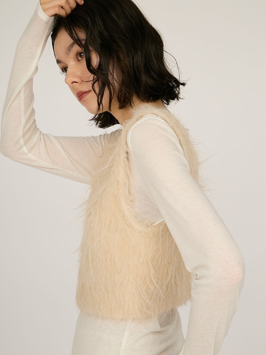 emmi atelier「2wayシャギーニットビスチェ」|ベスト・ジレ|