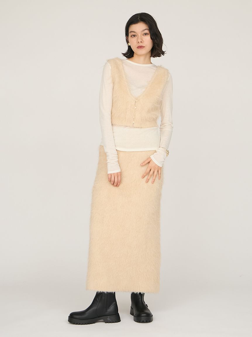 emmi atelier「2wayシャギーニットビスチェ」|ベスト・ジレ|