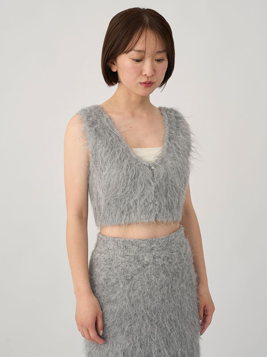 emmi atelier「2wayシャギーニットビスチェ」|ベスト・ジレ|