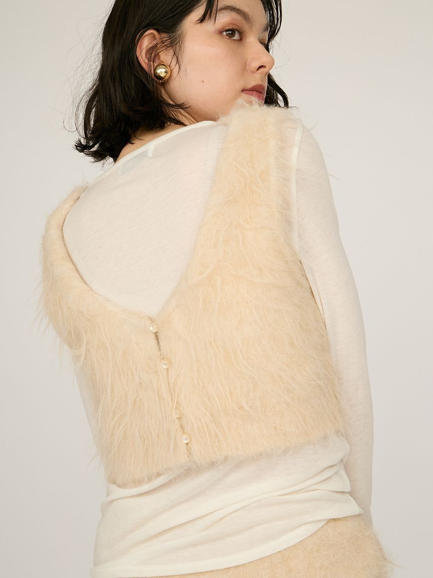 emmi atelier「2wayシャギーニットビスチェ」|ベスト・ジレ|