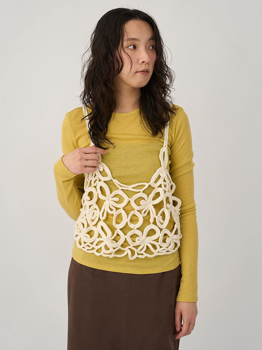 emmi atelier「かぎ針ハンドニットビスチェ」|ベスト・ジレ|