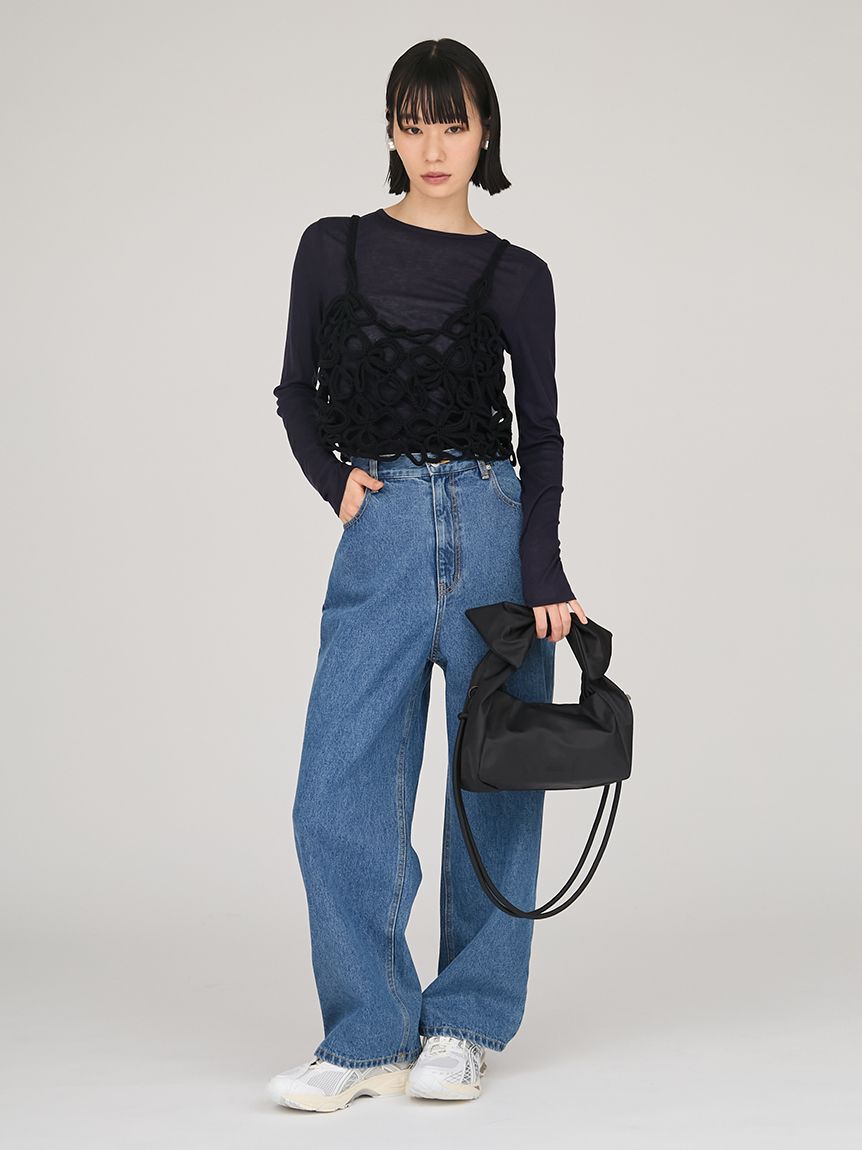 emmi atelier「かぎ針ハンドニットビスチェ」|ベスト・ジレ|