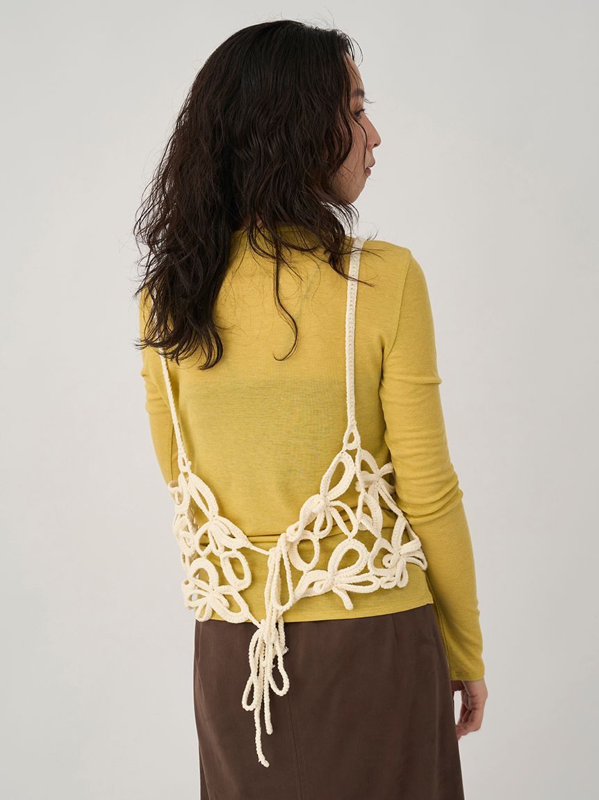 emmi atelier「かぎ針ハンドニットビスチェ」|ベスト・ジレ|