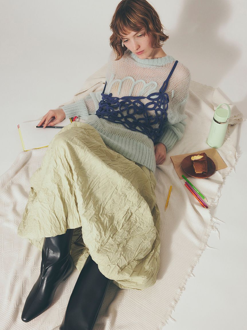 emmi atelier「かぎ針ハンドニットビスチェ」|ベスト・ジレ|