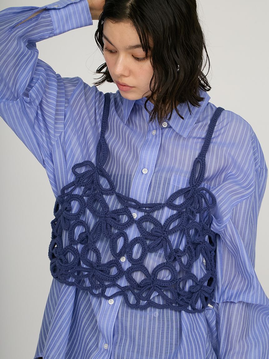 emmi atelier「かぎ針ハンドニットビスチェ」|ベスト・ジレ|