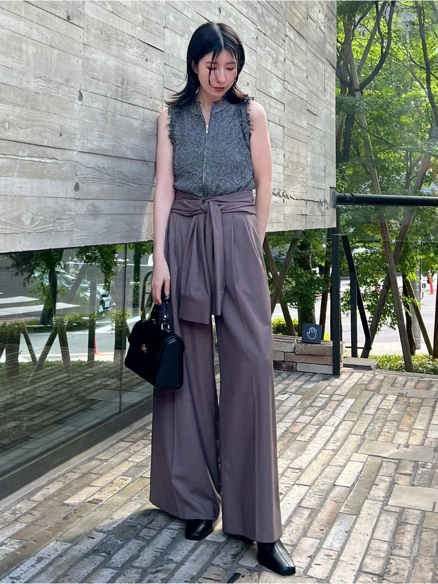 FRAY I.D「ラメスラブヤーンジップニットジレ」|ニット・セーター|