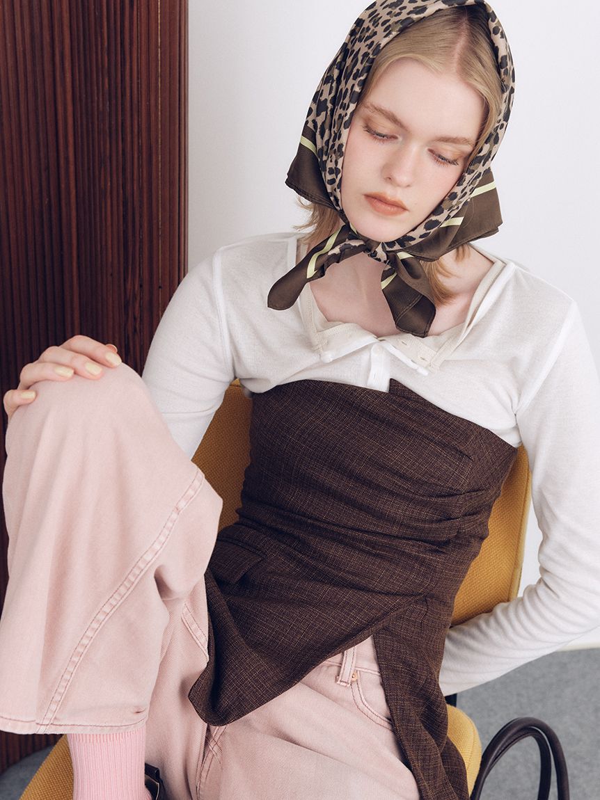 LILY BROWN「ドレープビスチェ」|ベスト・ジレ|BRW