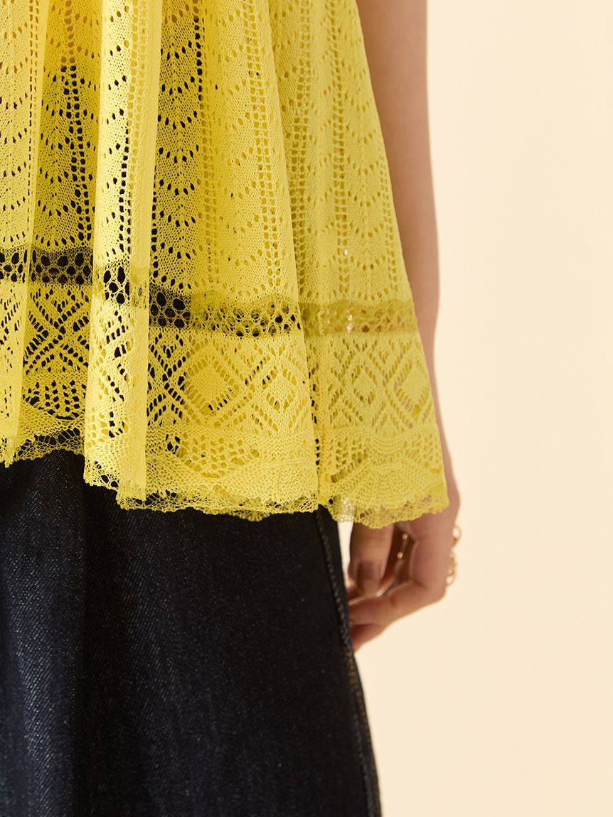 LILY BROWN「レーシーベアニットペプラムビスチェ」|ベスト・ジレ|