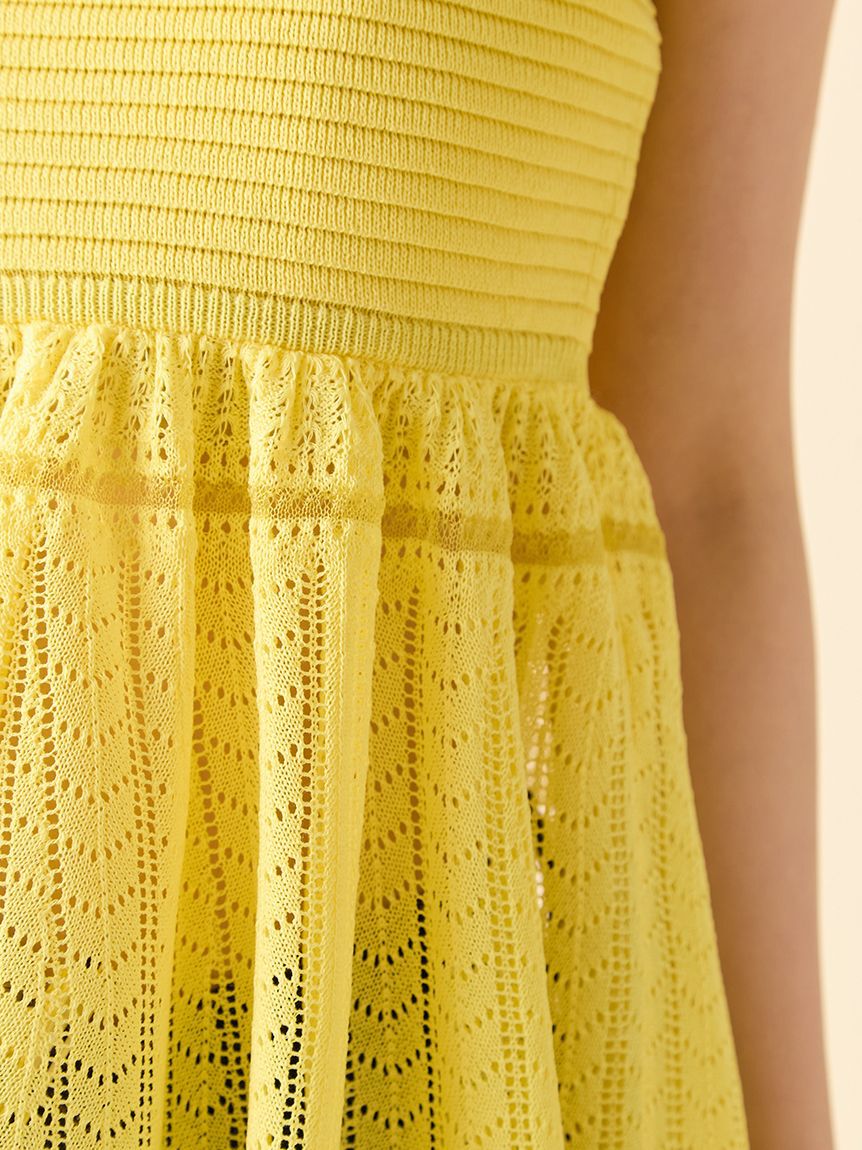 LILY BROWN「レーシーベアニットペプラムビスチェ」|ベスト・ジレ|