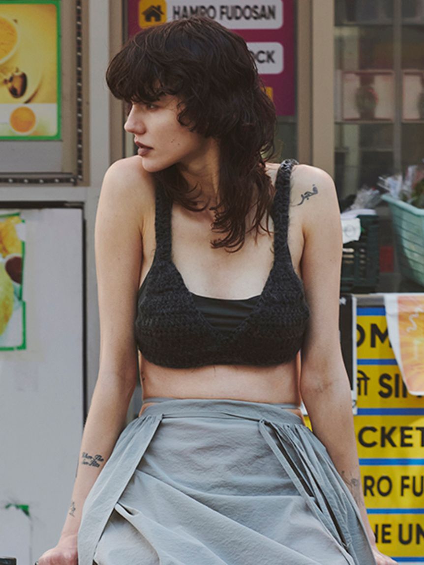 styling/「【S/S(エスバイエス)】＜ウォッシャブル・UVカット＞ブラトップ」|ベスト・ジレ|BLK