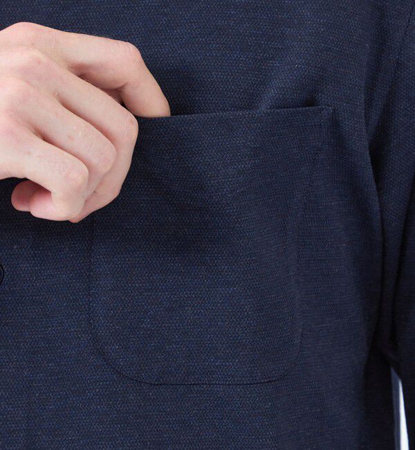 MACKINTOSH PHILOSOPHY「ホリゾンタルカラー ジャージーシャツ ギンガム/無地」|シャツ・ブラウス|