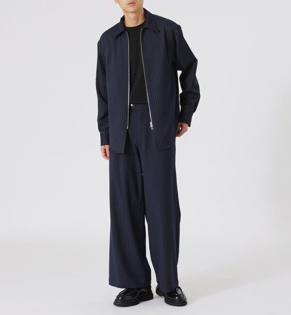  「ストライプ2タックバギースラックス」|スラックス|