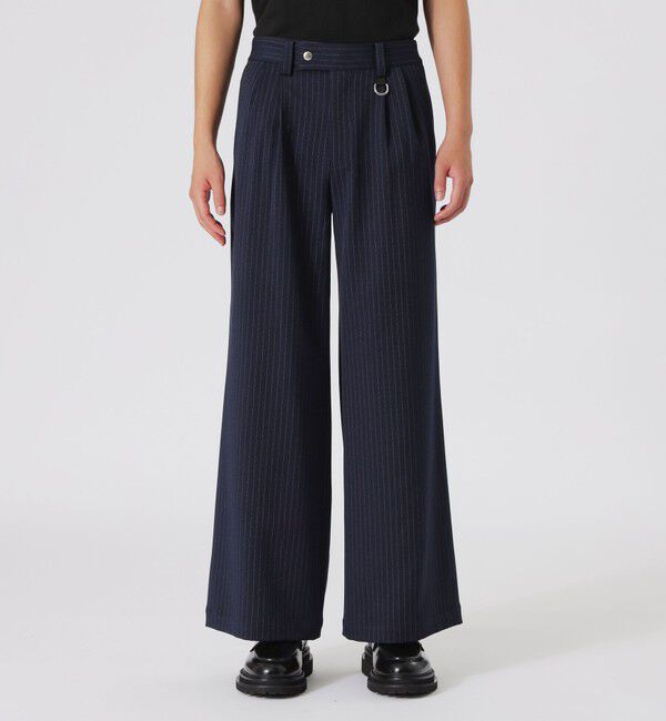  「ストライプ2タックバギースラックス」|スラックス|