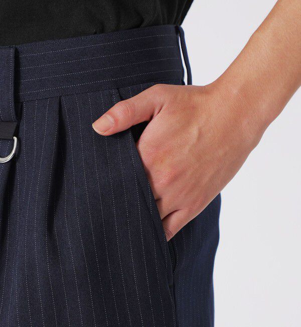  「ストライプ2タックバギースラックス」|スラックス|