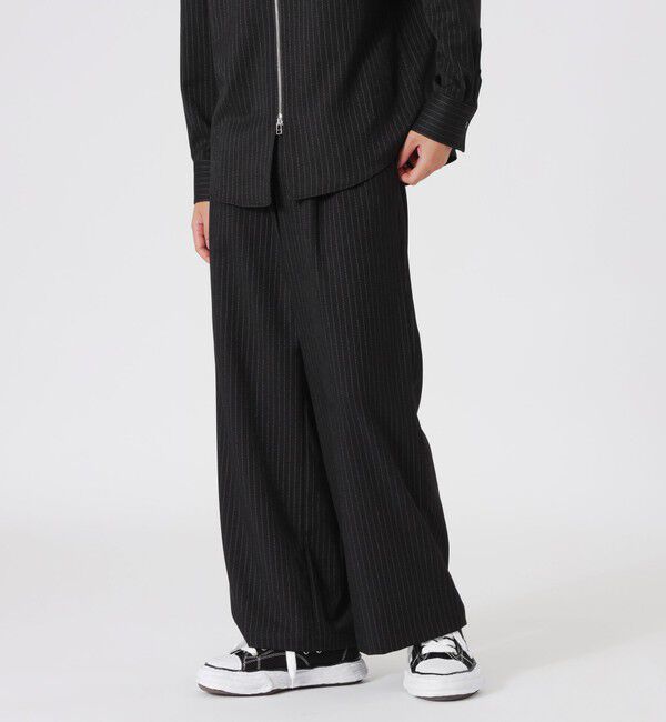  「ストライプ2タックバギースラックス」|スラックス|